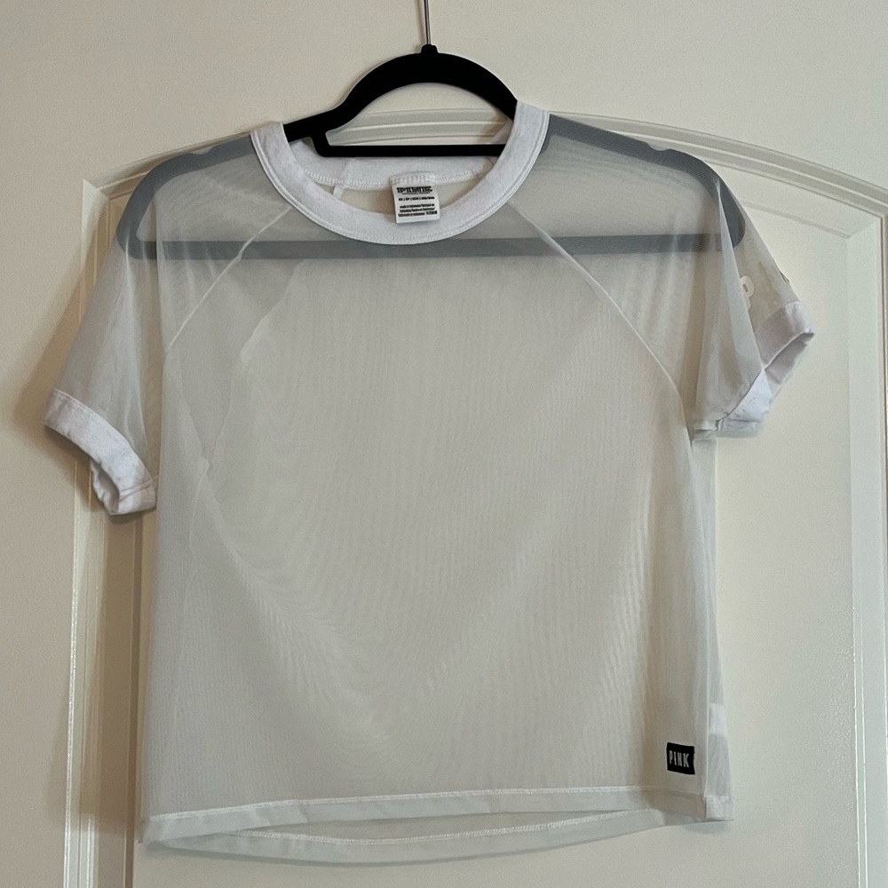 Pink Victoria’s Secret Mesh Tee